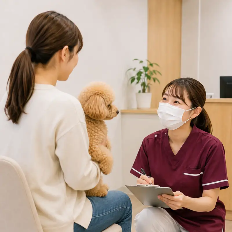 アース動物病院での症状・状況の説明について