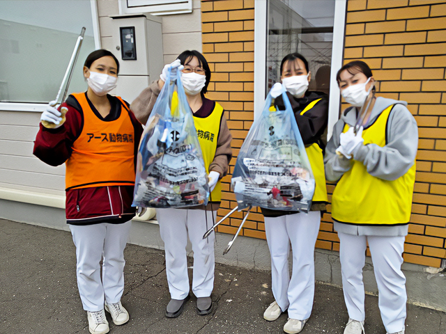 地域貢献に向けたゴミ拾い活動